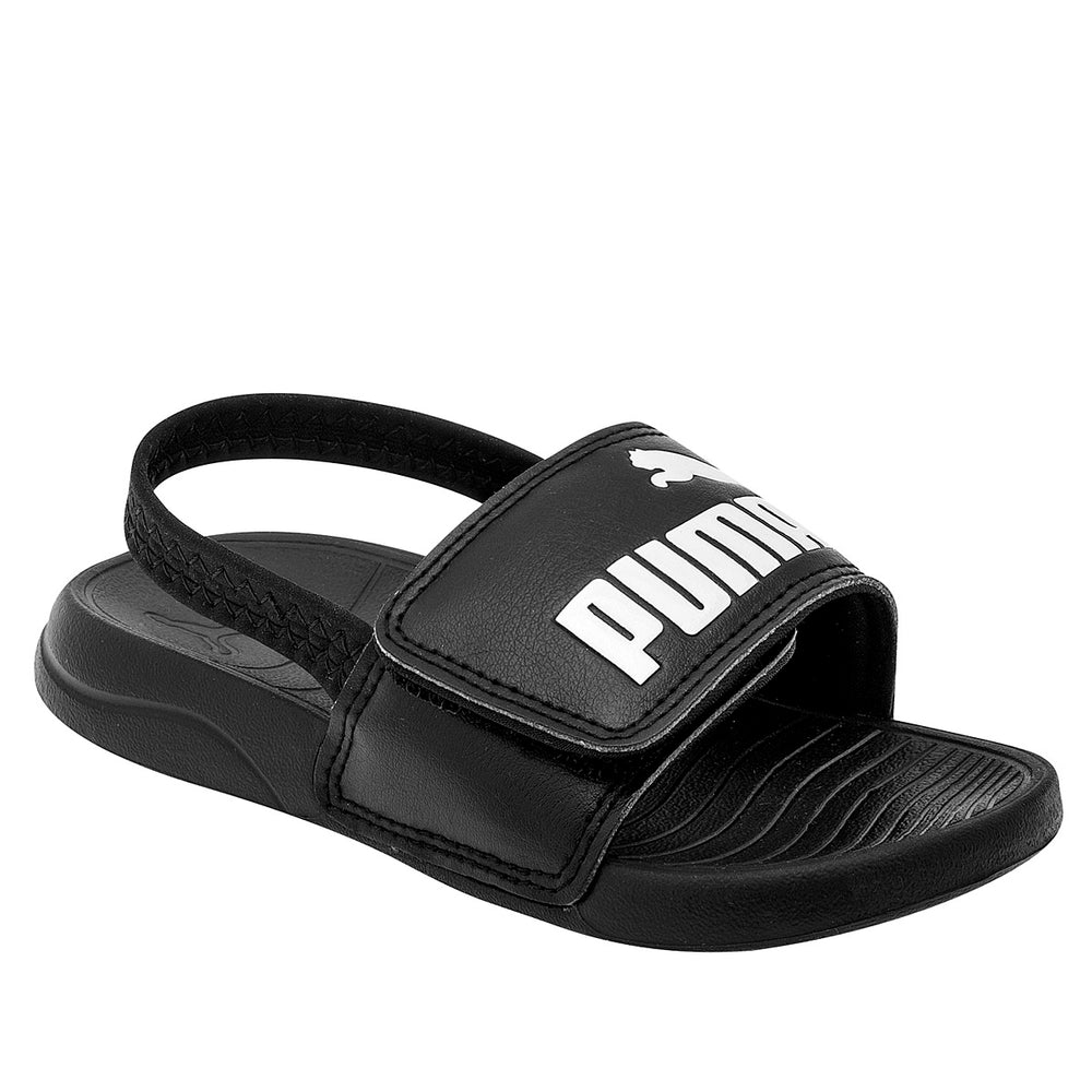 Pakar - Sandalia para bebé niño color negro marca Puma Popcat 20 Backstrap Ac Inf