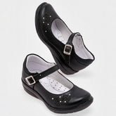 Zapato escolar para niña marca Yuyin Negro