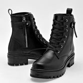 Bota Caña corta Rojo Cereza para mujer