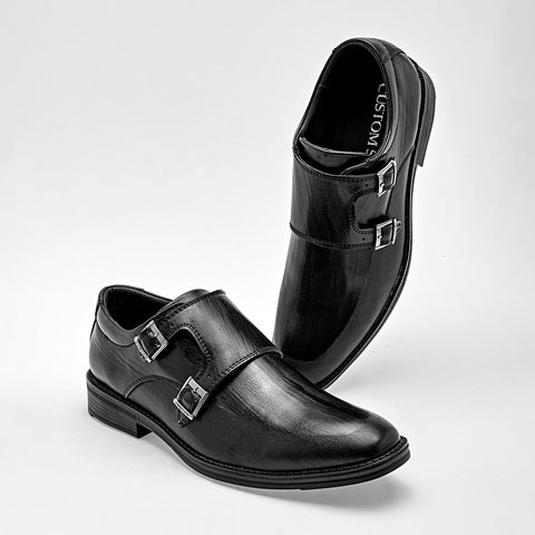 Zapato de vestir de piel Negro Total para hombre