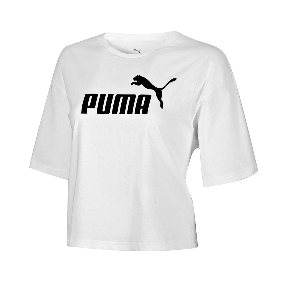 Puma Ess Cropped No. 1 Logo Relaxed Tee Playera para mujer