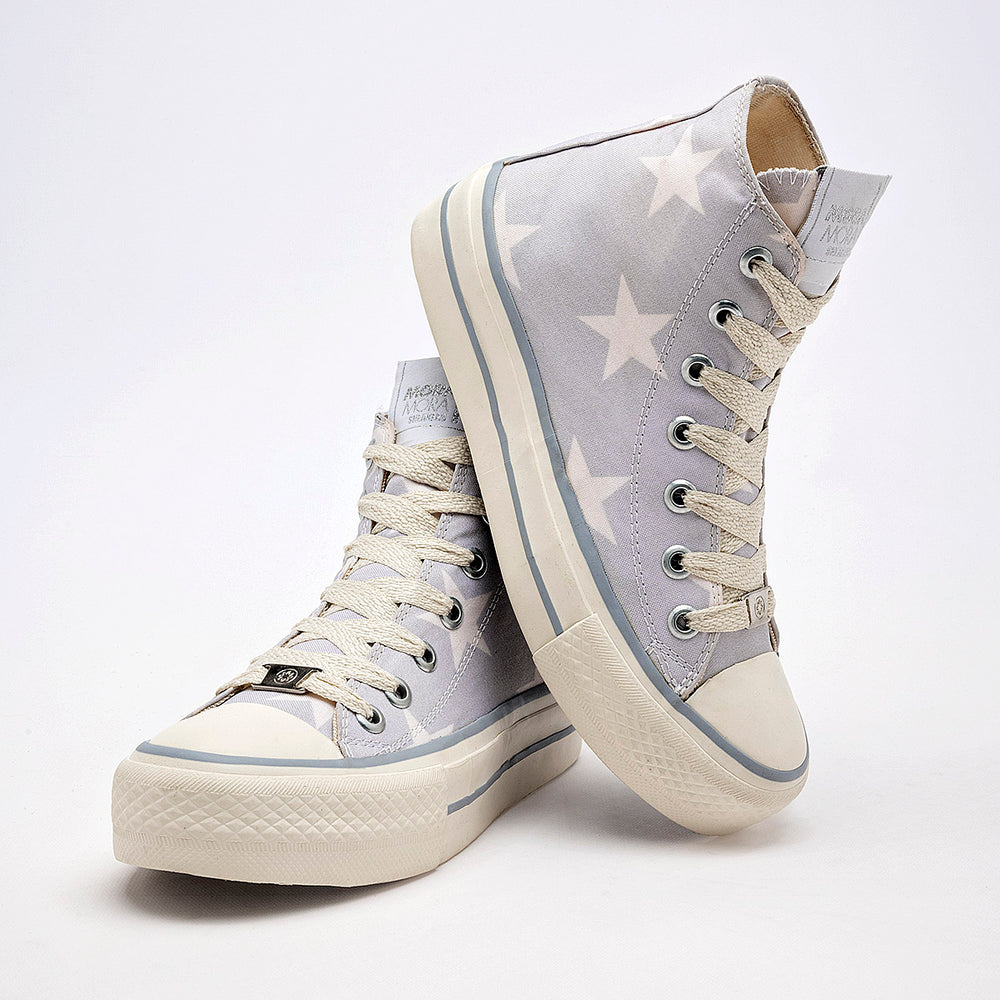 Pakar.com | Moramora Tenis urbano para mujer color azul con estrellas blancas | Tienda online