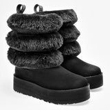 Bota invernal para Mujer Rojo Cereza