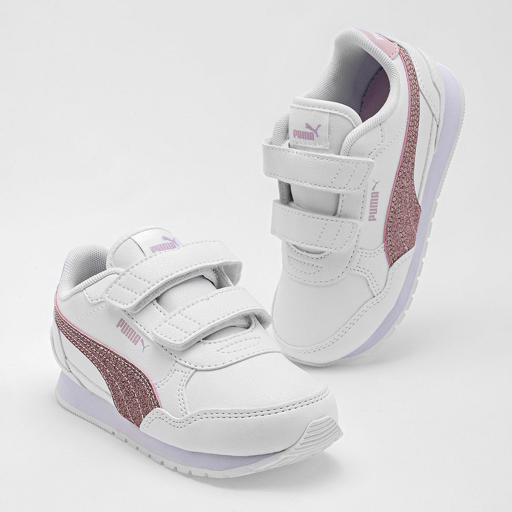 Puma St Runner V4 Sl Glitter V Inf Tenis para bebé niña