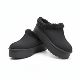 Zueco de plataforma con peluche marca Been Class negro 141982
