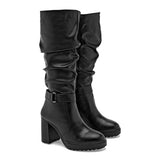 Bota de caña larga para Mujer Green Love Negro