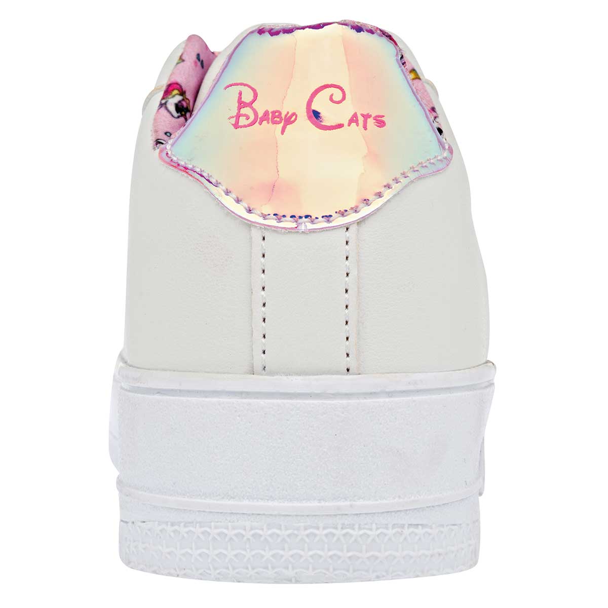 Tenis urbano para niña con unicornio marca Baby Cats Blanco cod. 100704