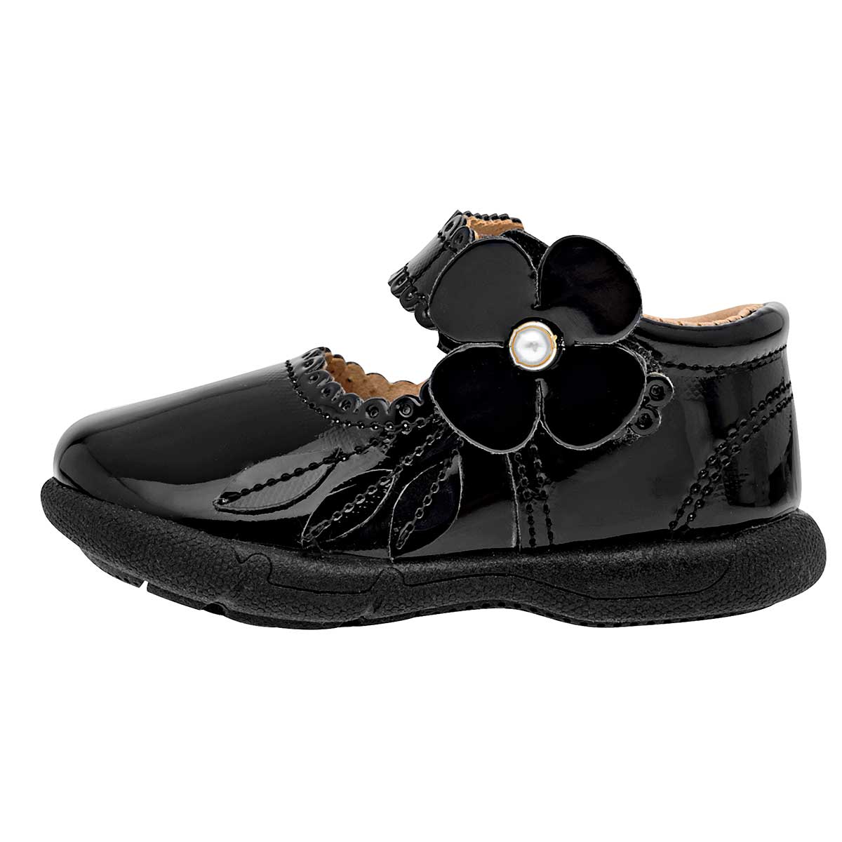 Zapato escolar para bebé niña marca Kids Sofi Negro cod. 100903