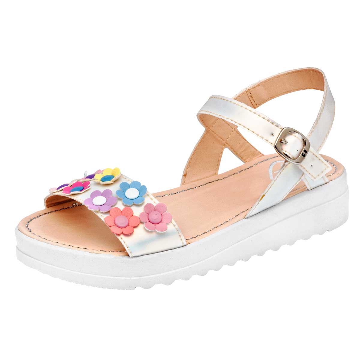 Pakar.com | Tienda online - Sandalia color blanco tornasol para Niña marca Ks cod. 100913