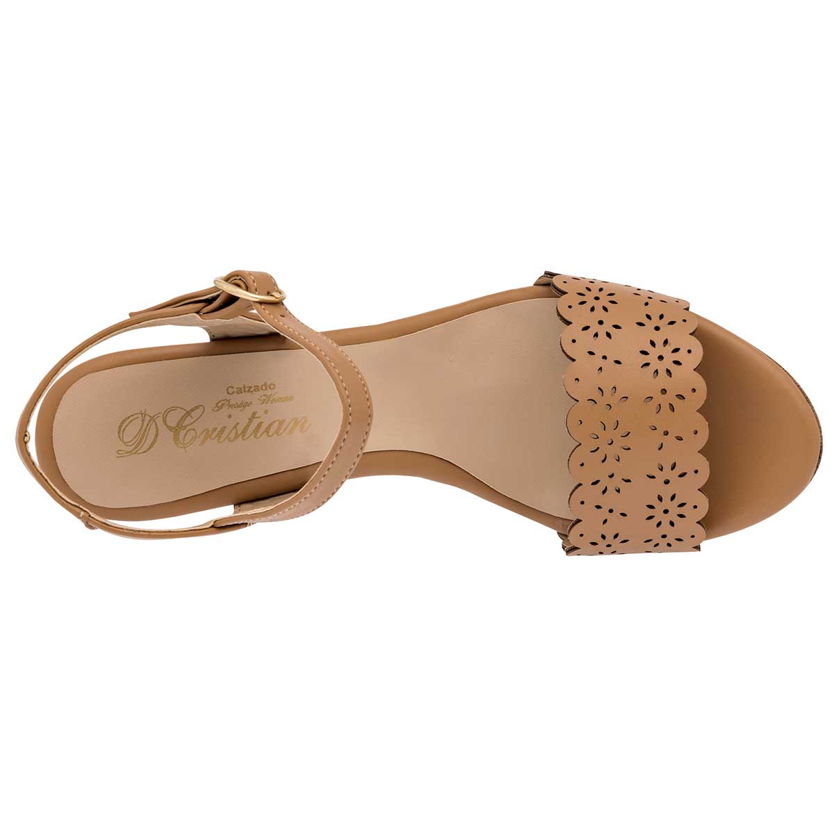 Sandalia para mujer marca D'Cristian Beige cod. 101333