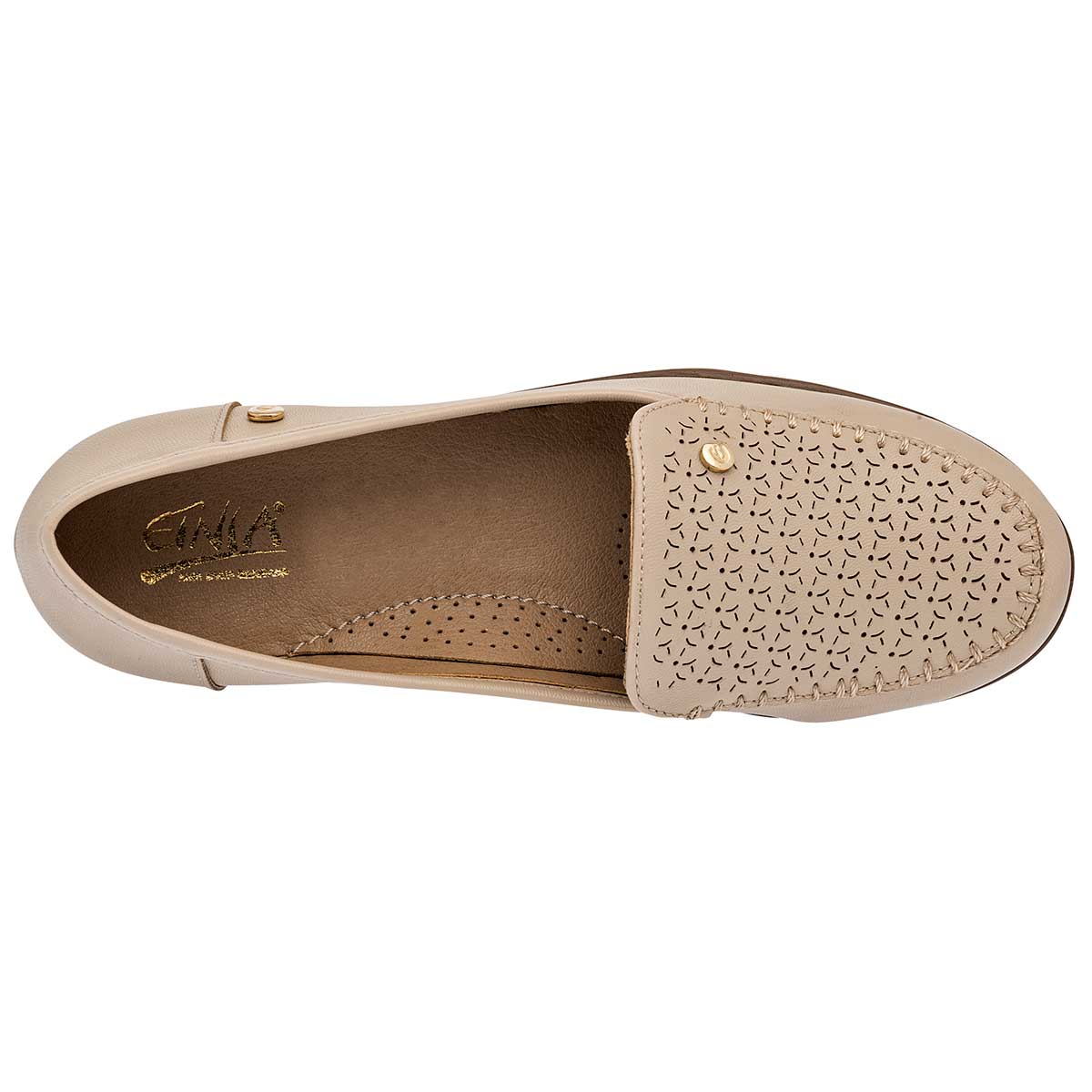 Mocasín casual para mujer marca Etnia Beige cod. 101350