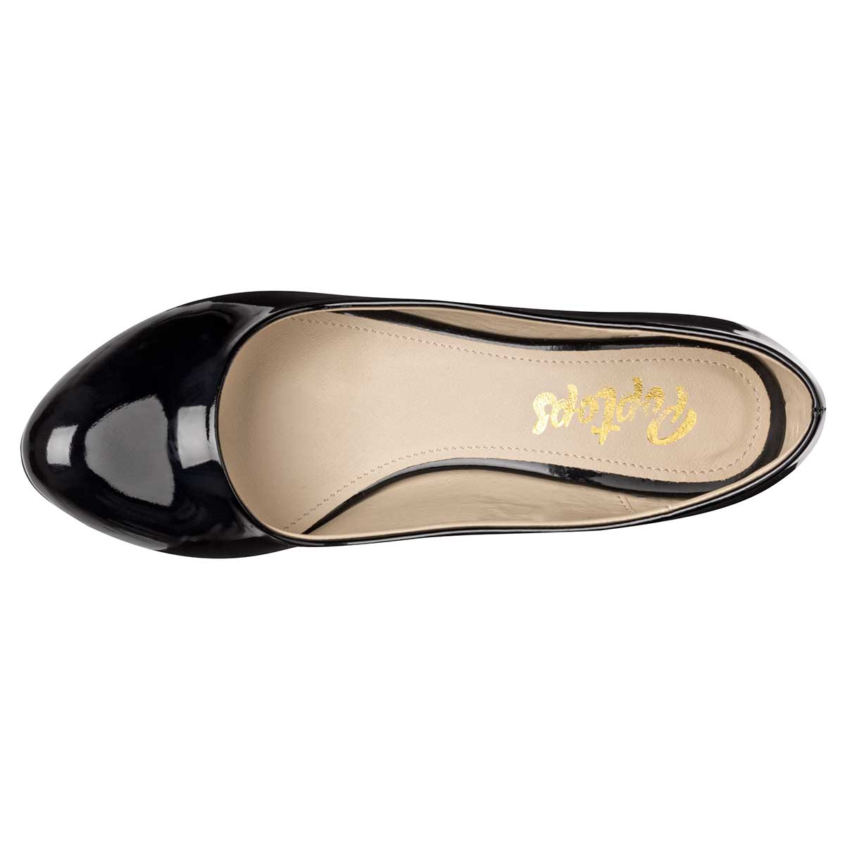 Zapatilla charol para mujer marca Poptops Negro cod. 101469