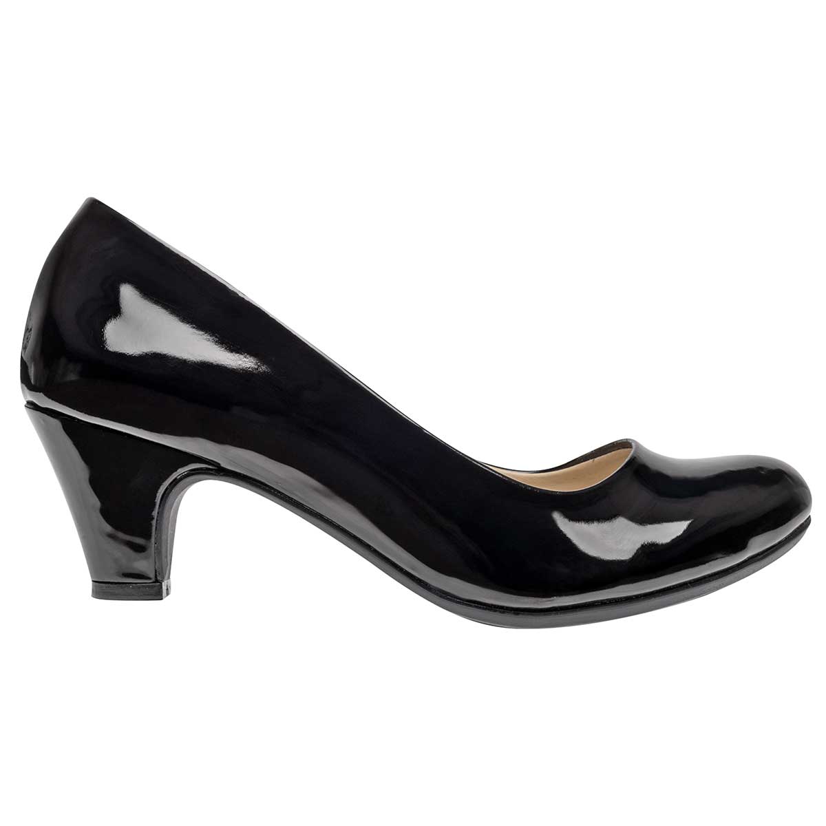 Zapatilla charol para mujer marca Poptops Negro cod. 101469