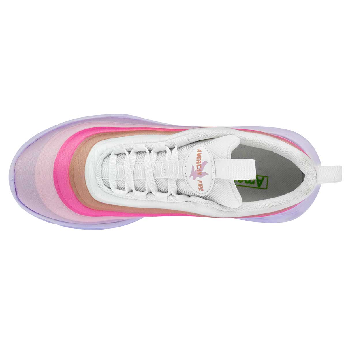 Tenis urbano lila multicolor para mujer marca American Fire cod. 101511