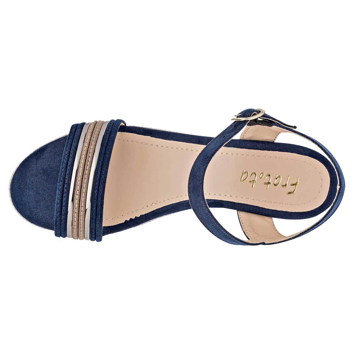 Sandalia para mujer marca Fratta Azul marino cod. 101669