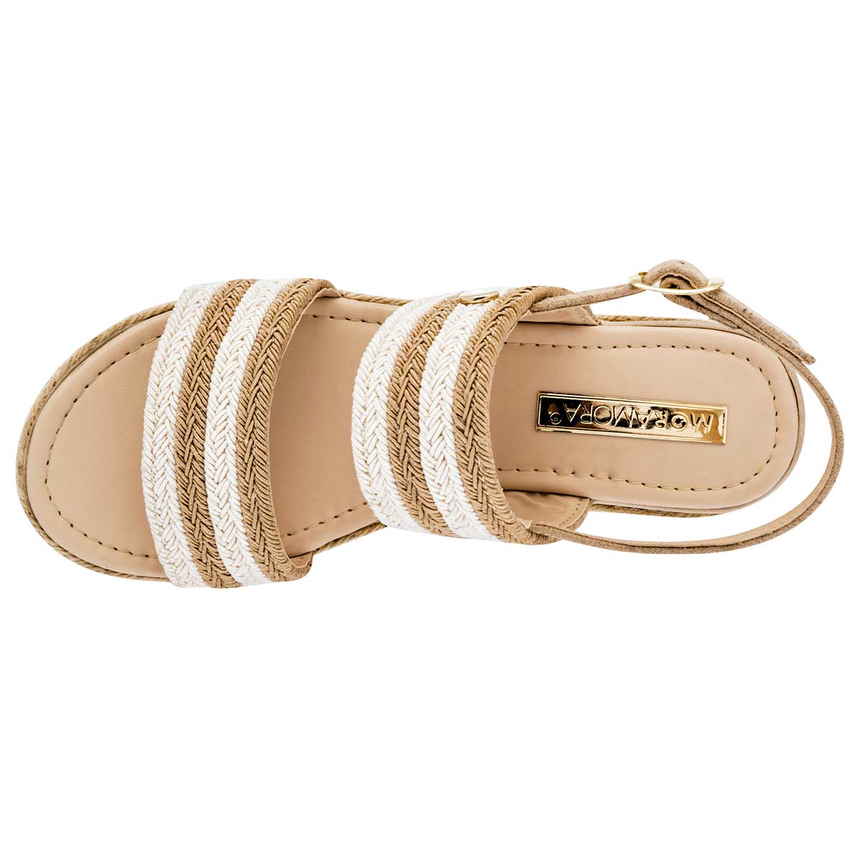 Sandalia para mujer marca Moramora Beige cod. 101836