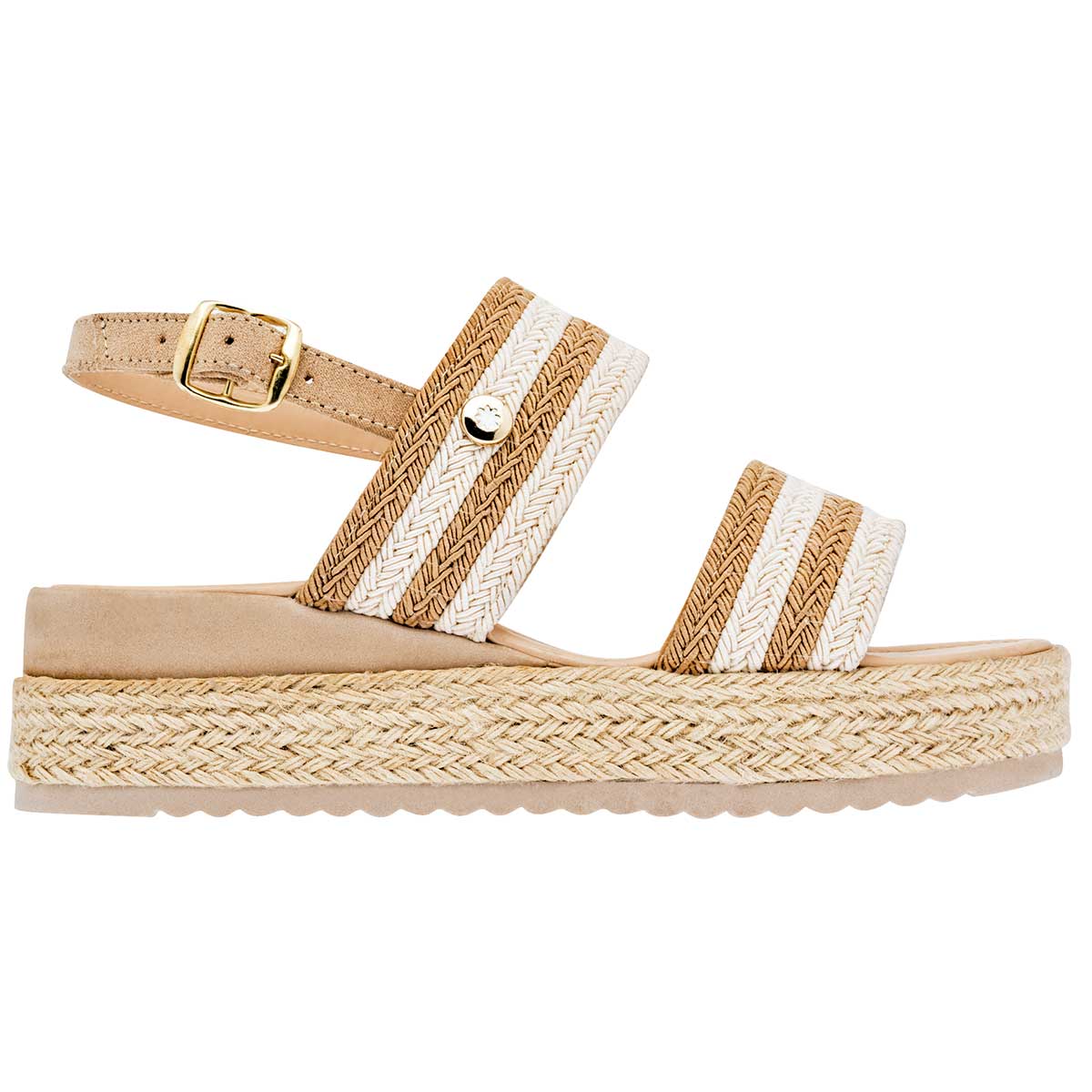 Sandalia para mujer marca Moramora Beige cod. 101836