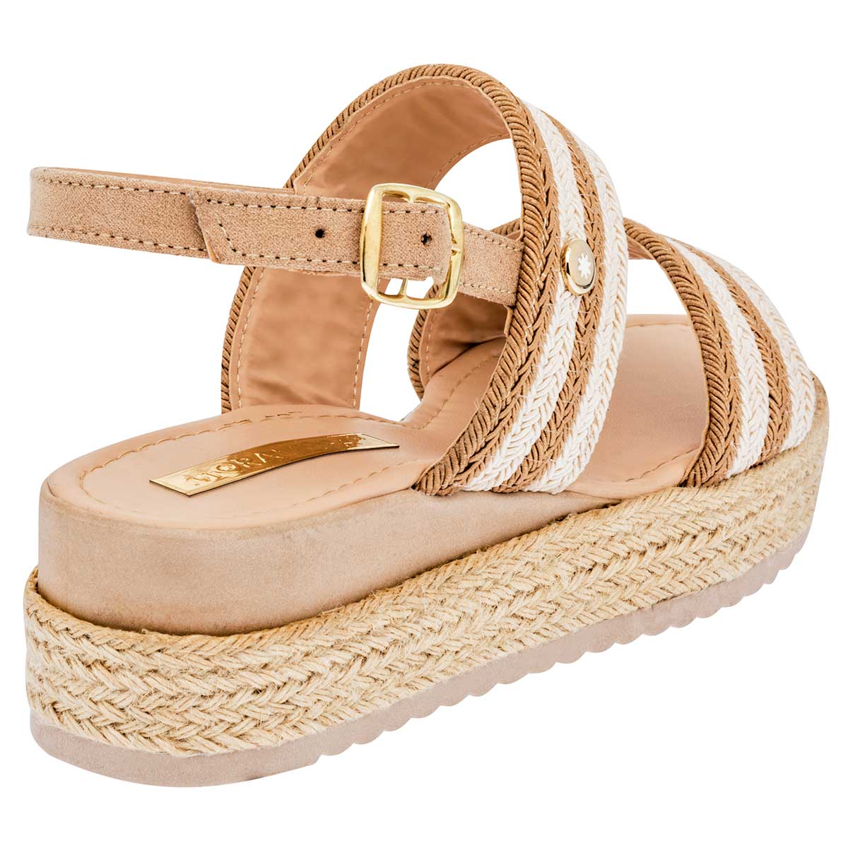 Sandalia para mujer marca Moramora Beige cod. 101836