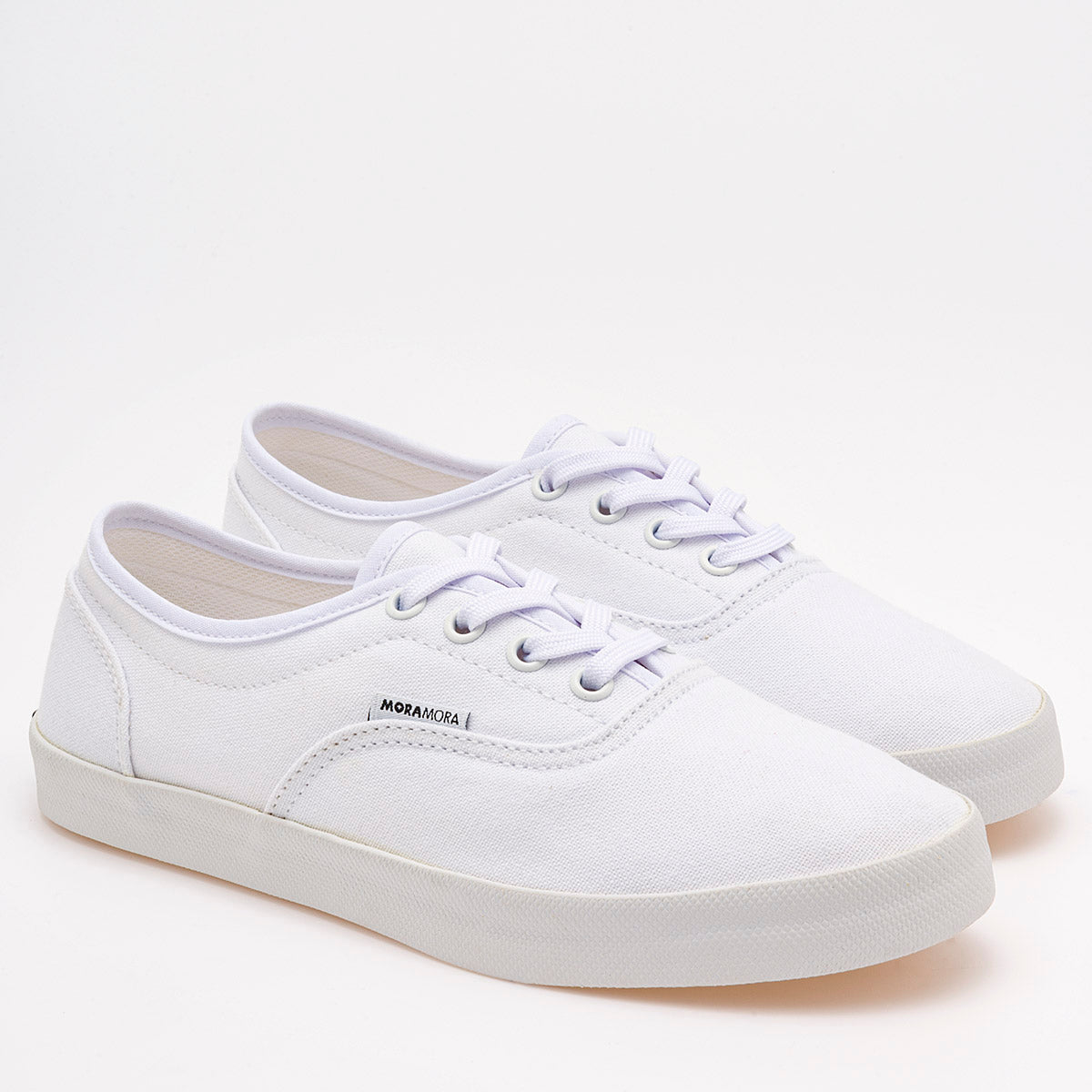 Tenis escolar para joven marca Moramora Blanco cod. 102481