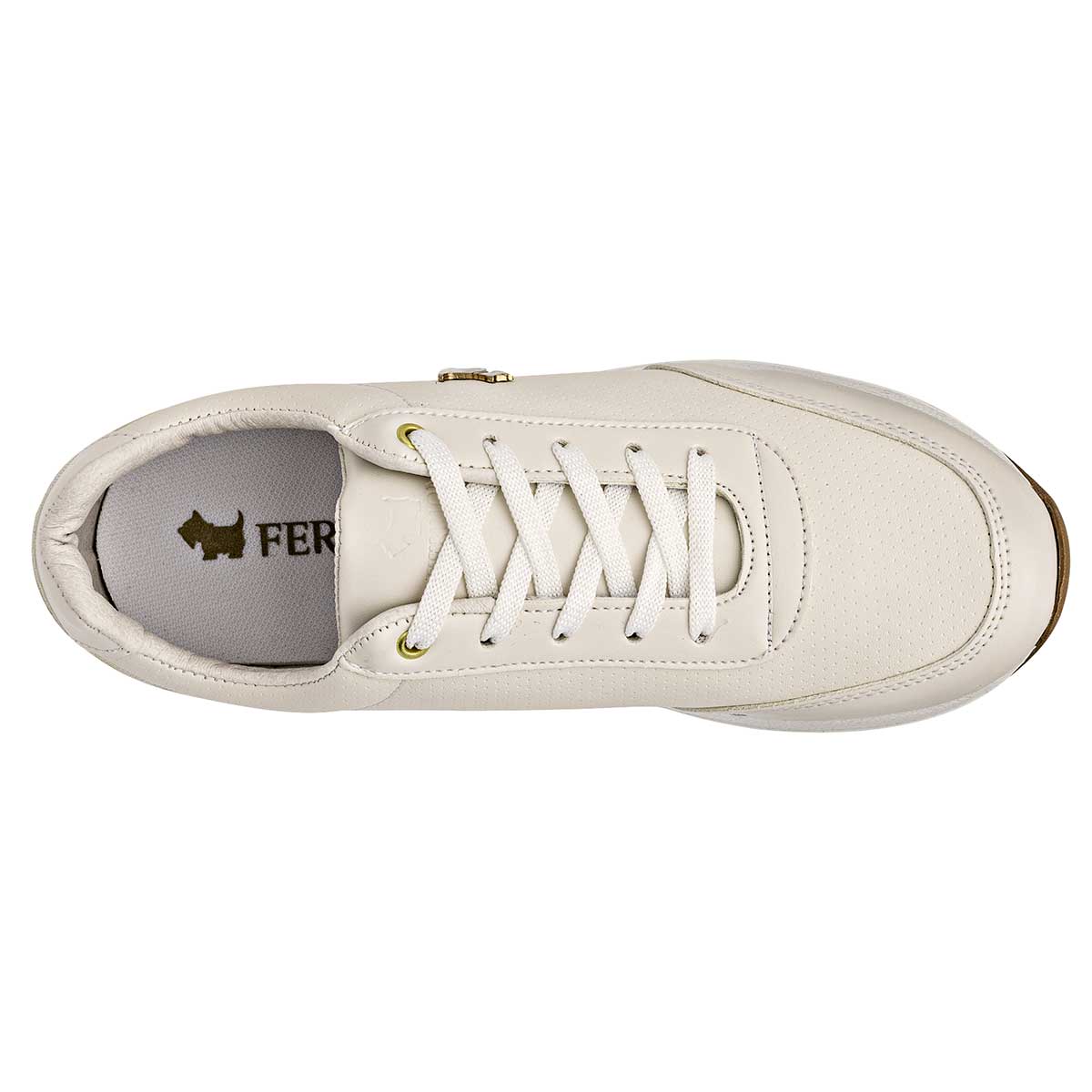 Tenis para mujer marca Ferrioni Beige cod. 104438