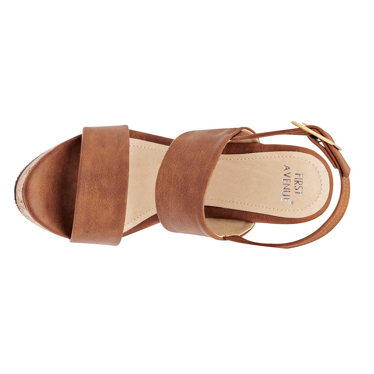 Sandalia para mujer marca First Avenue Beige cod. 104470