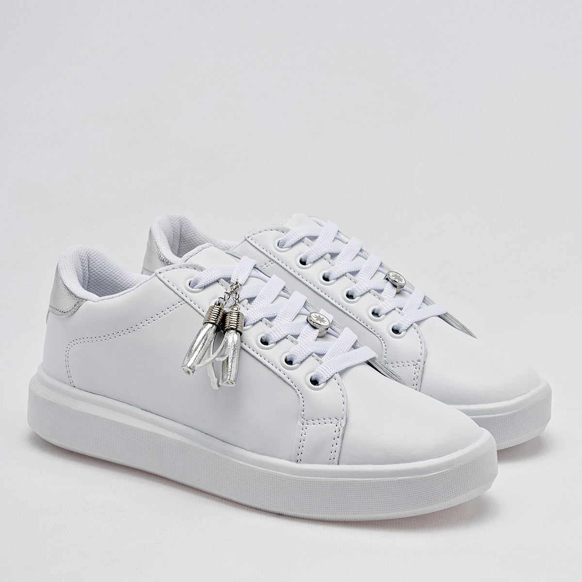 Tenis escolar para joven marca Moramora Blanco cod. 104769