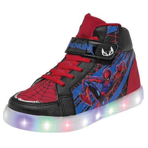 Tenis urbano con luces spiderman Space Boys para niño preescolar