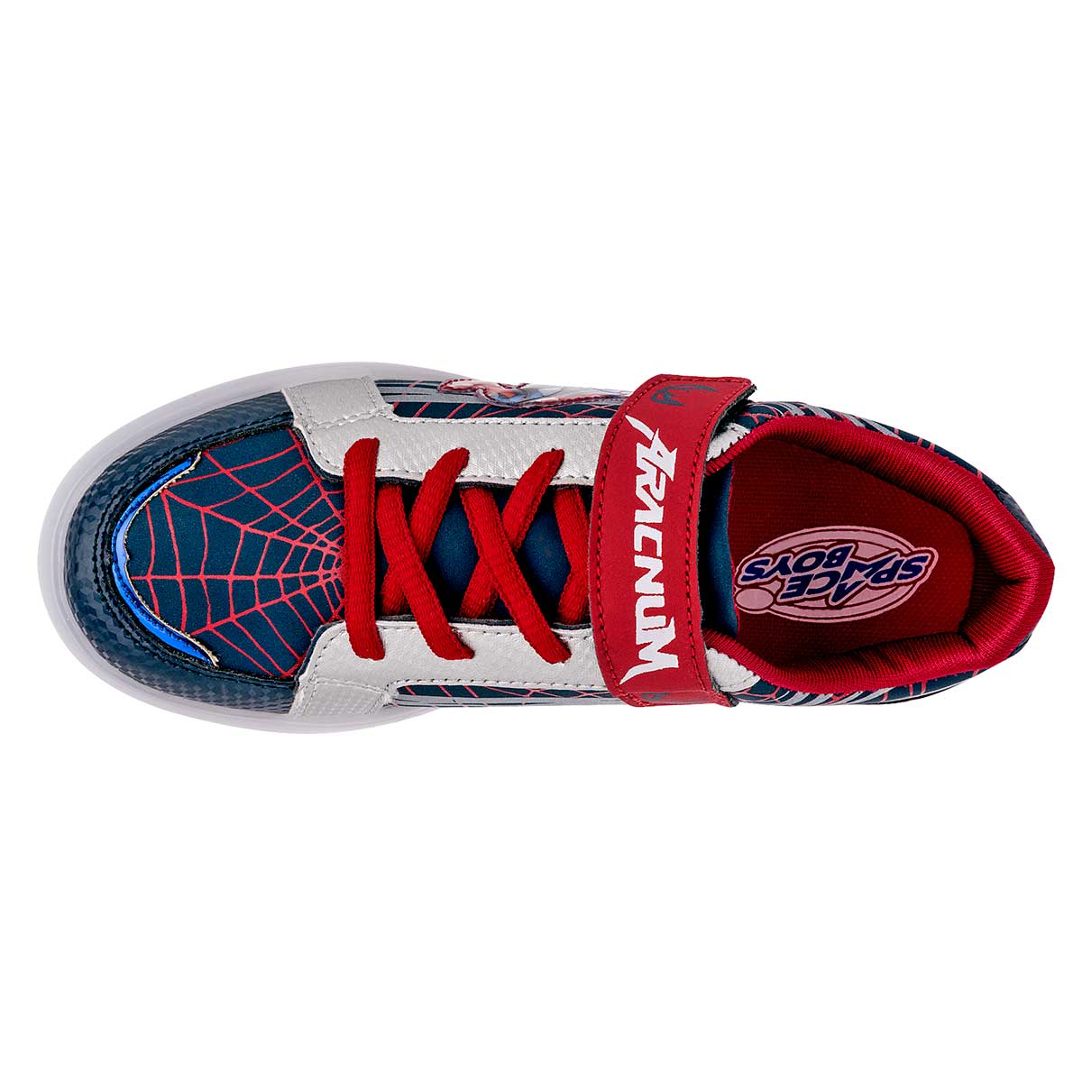 Tenis urbano para Niño con luces de Spiderman marca Space Boys cod. 105002