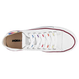 Tenis escolar para joven marca Moramora Blanco cod. 105768