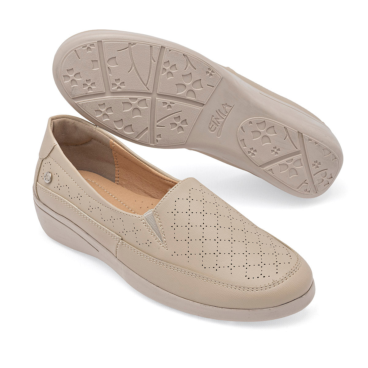 Zapato confort beige Mora Confort para mujer