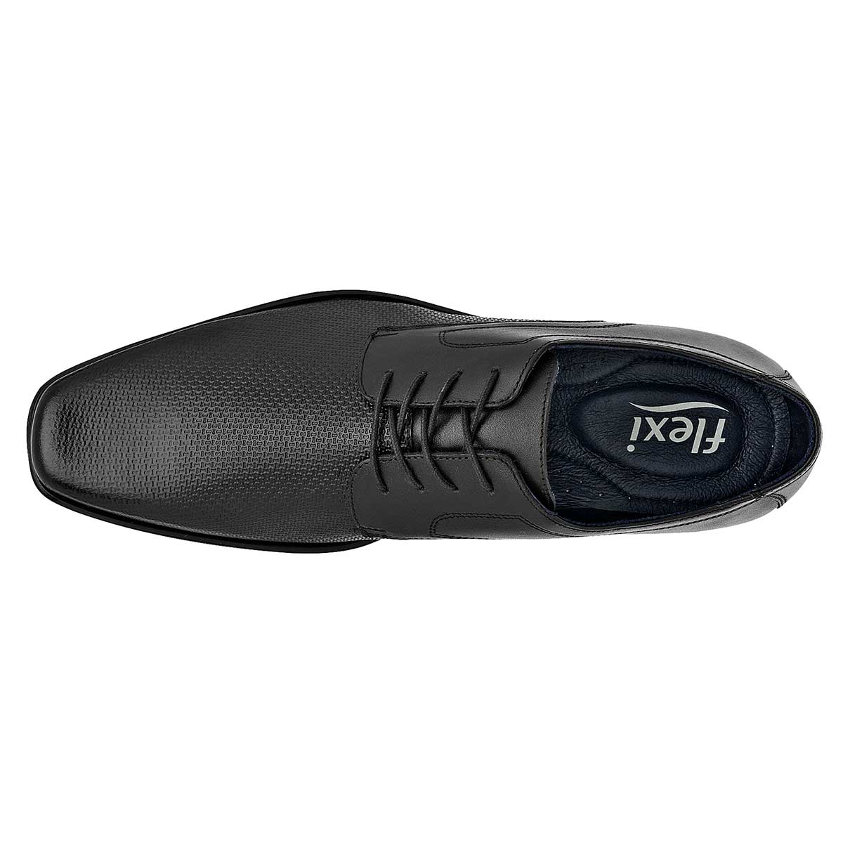 Zapato de piel para hombre marca Flexi Negro cod. 108604