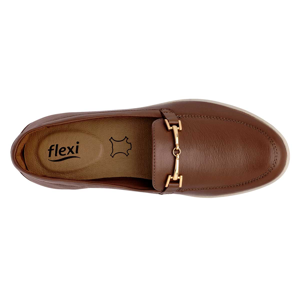 Zapato confort para mujer marca Flexi Café cod. 108611