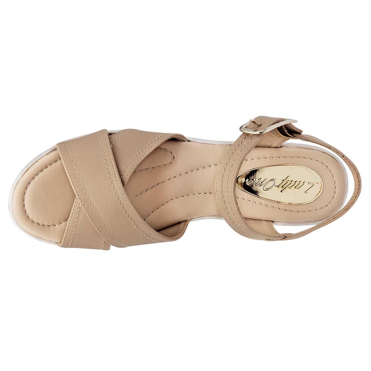 Sandalia de plataforma para mujer marca Lady One Beige cod. 108917