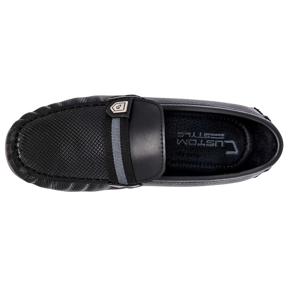 Zapato mocasin driver para Niño marca Negro Total cod. 109180