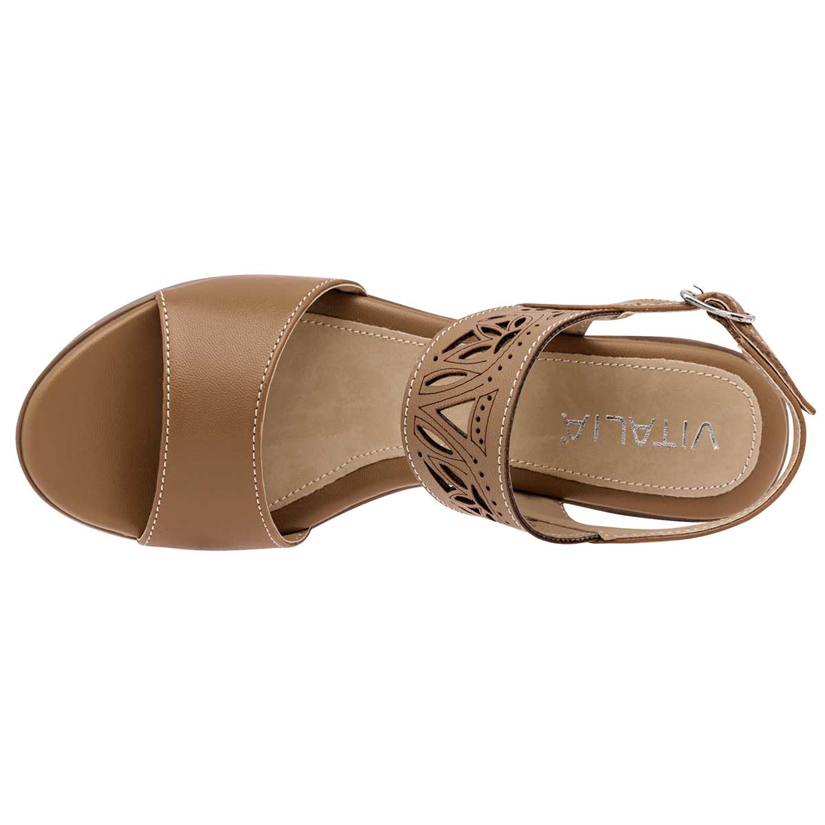 Sandalia casual para mujer marca Vitalia Beige cod. 109462