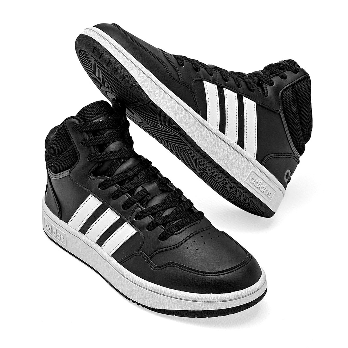 Tenis urbano tipo Botín Hoops 3.0 Mid Adidas para hombre