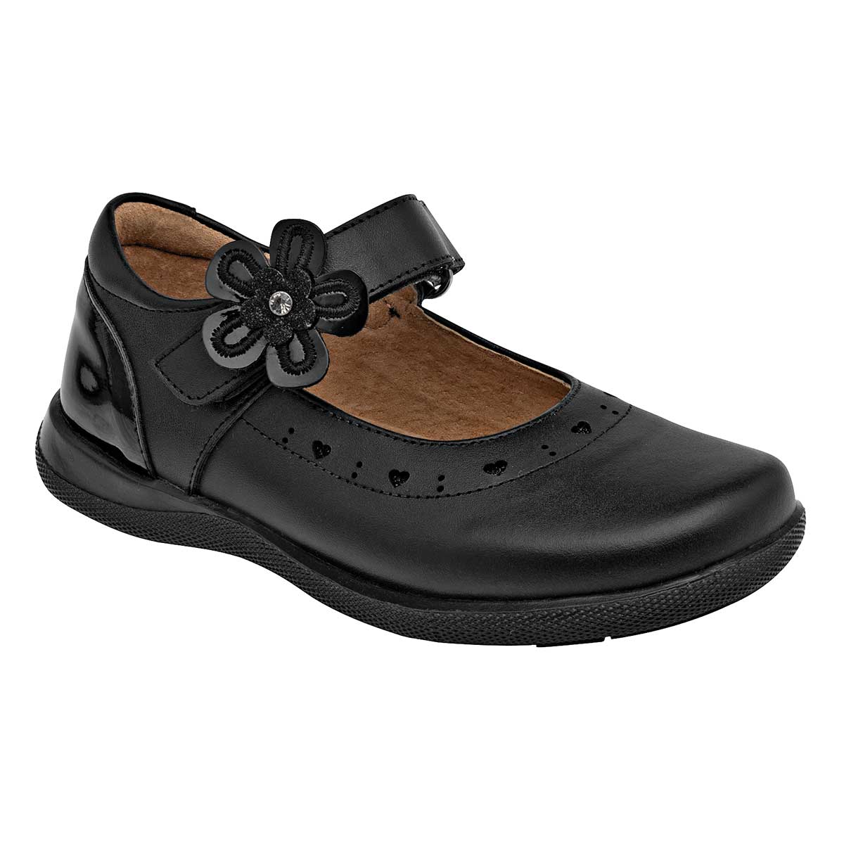 Pakar.com  | 🎄 Regalos de navidad y fin de año | Zapato casual color negro con broche de velcro para niña marca Ensueño cod. 111306