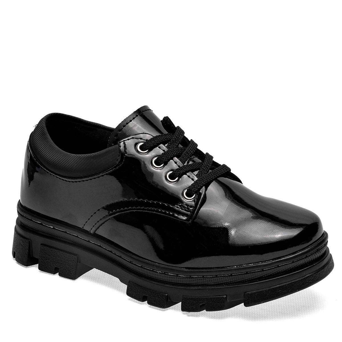 Zapato casual con agujeta ajustable para niña marca Yuyin Negro cod. 111347