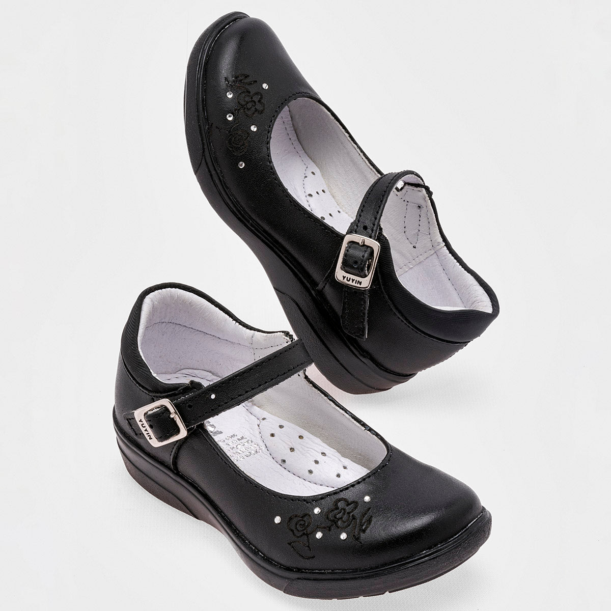 Zapato escolar para Mujer marca Yuyin Negro