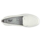 Mocasín escolar para joven marca Flexi Blanco cod. 111450