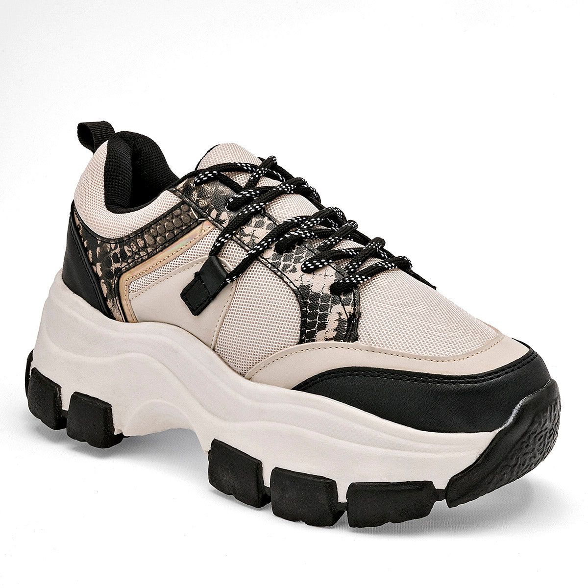 Tenis con plataforma para mujer marca Daddy Blanco cod. 112124