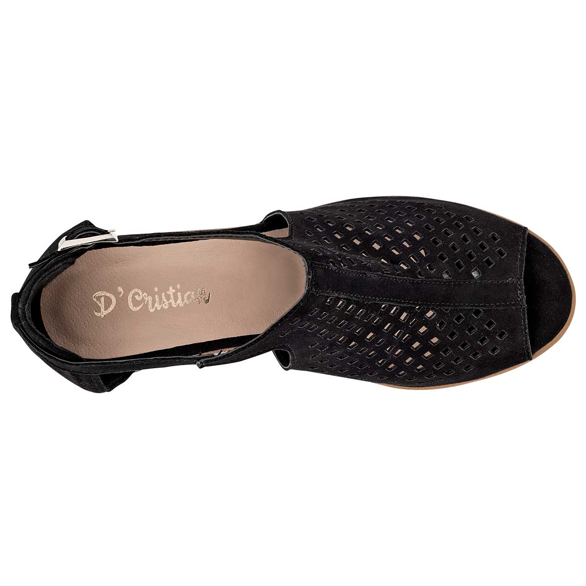 Zapatilla semiabierta para mujer marca D'Cristian Negro cod. 112139