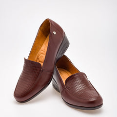 Mocasín confort en piel Mora Confort para mujer