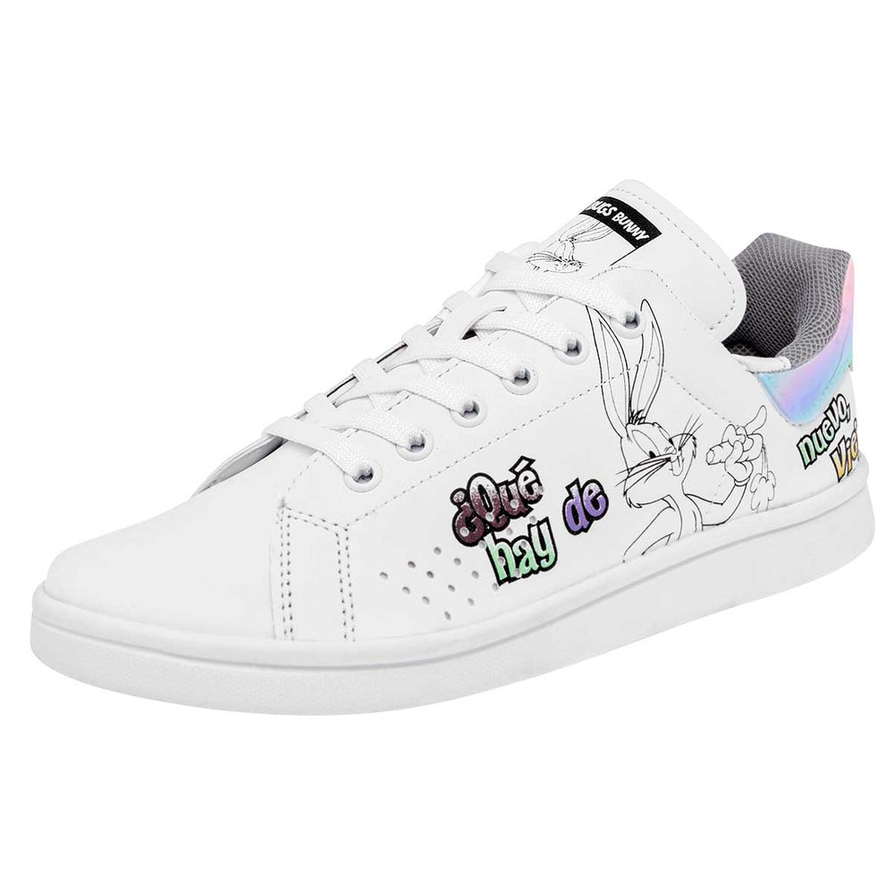 Tenis de Bugs Bunny para Mujer marca Tenis Con Imaginación Blanco