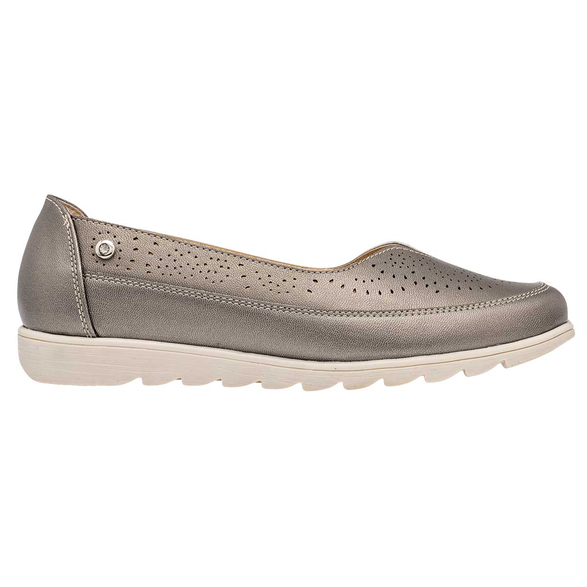 Zapato confort de piel para mujer marca Mora Confort Gris cod. 113198