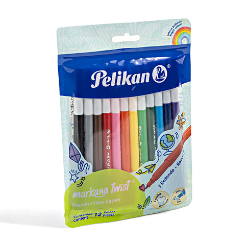 Plumines Markana Twist Fiesta Redondos 12 Pz  Pelikan