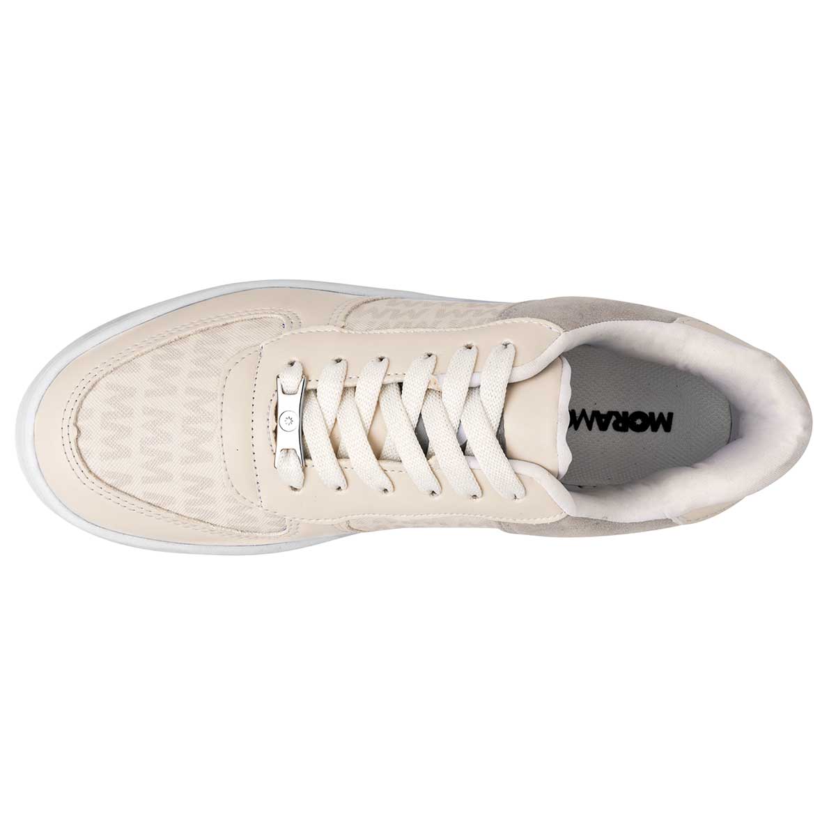 Tenis suela chunky para mujer marca Moramora Beige cod. 113600