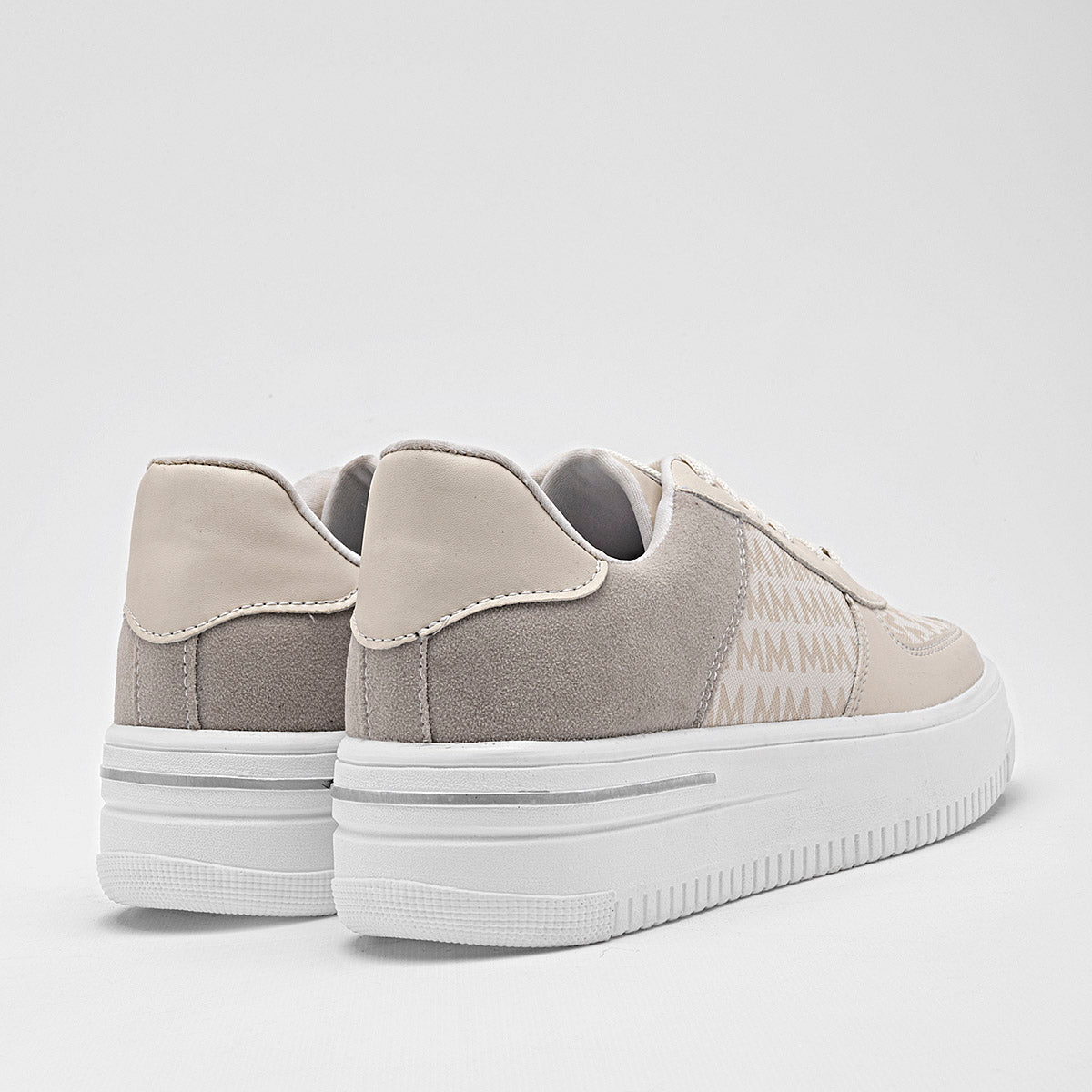 Tenis suela chunky para mujer marca Moramora Beige cod. 113600