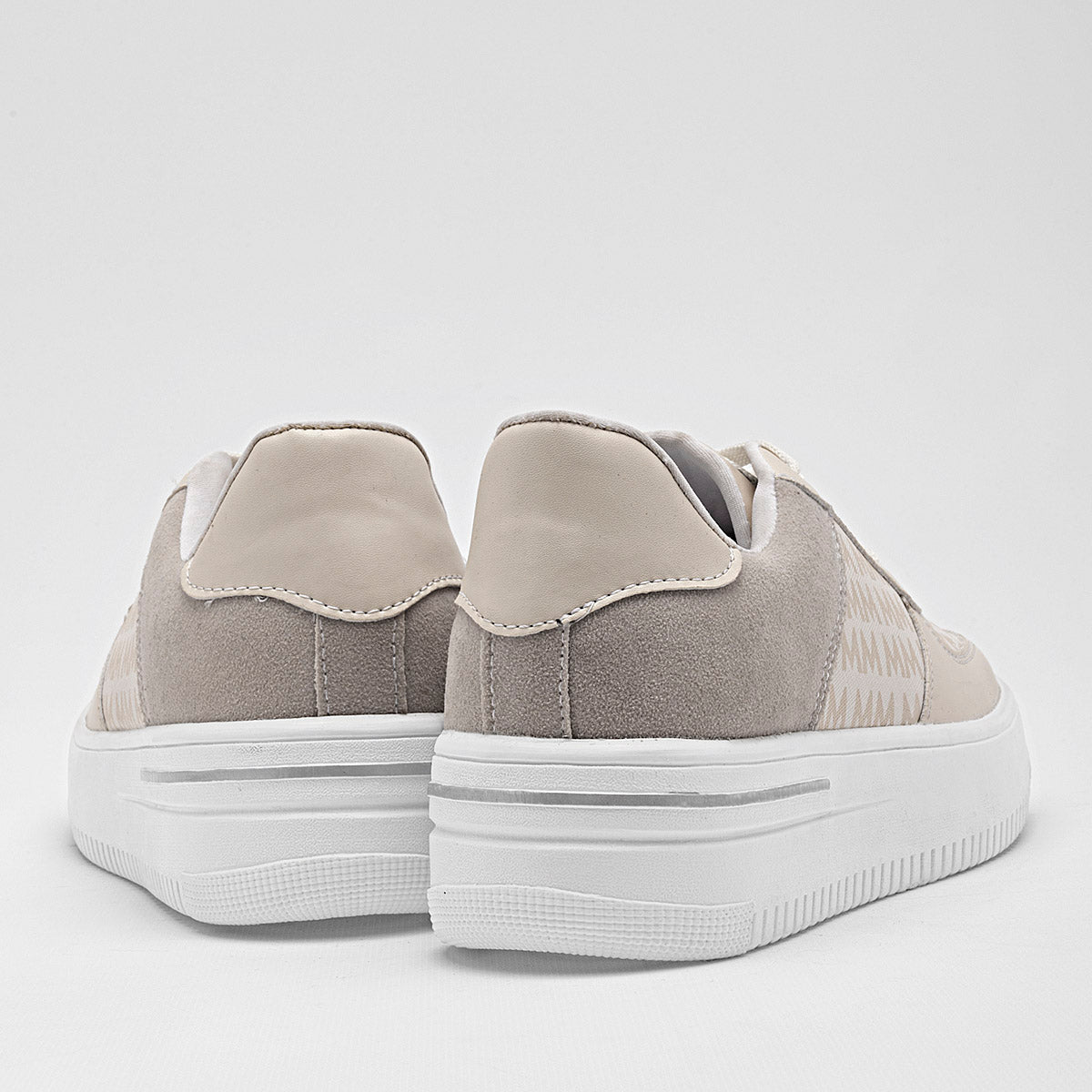 Tenis suela chunky para mujer marca Moramora Beige cod. 113600