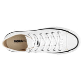 Tenis escolar para joven marca Moramora Blanco cod. 116040